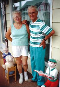 Aime and his wife Marie-Jeanne at their home in 1993